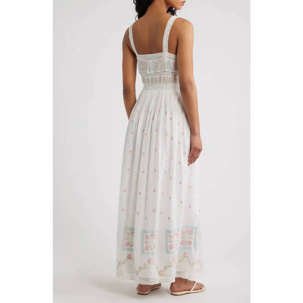 NEW LOVESHACKFANCY cerys maxi dress in optic white - Picture 3 of 5